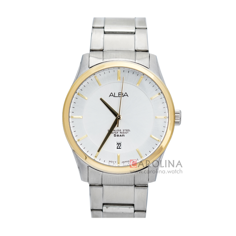 Jam Tangan Alba Prestige AS9C20X1 Men Silver Dial Stainless Steel  Strap