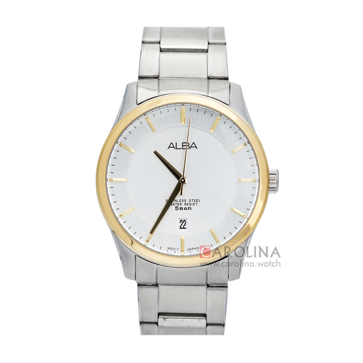 Jam Tangan Alba Prestige AS9C20X1 Men Silver Dial Stainless Steel  Strap