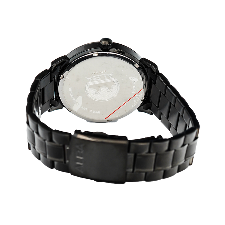 Jam Tangan Alba Prestige AS9E57X1 Men Black Dial Black Stainless Steel Strap