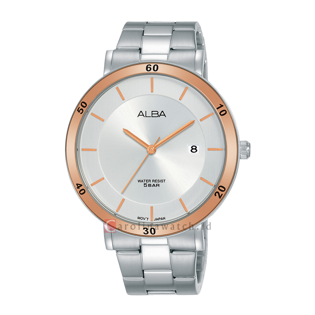 Jam Tangan ALBA Prestige AS9H67X1 Men Silver Dial Stainless Steel Strap