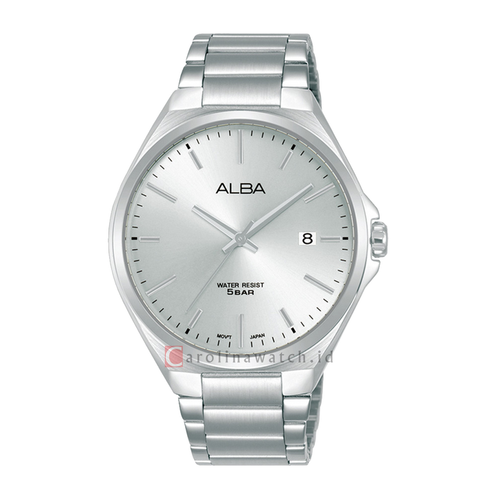 Jam Tangan ALBA AS9P91X1 Men Silver Dial Stainless Steel Strap