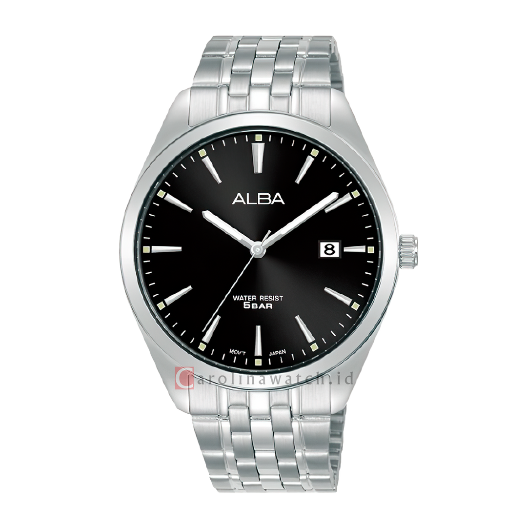 Jam Tangan ALBA AS9Q93X1 Men Black Stainless Steel Strap