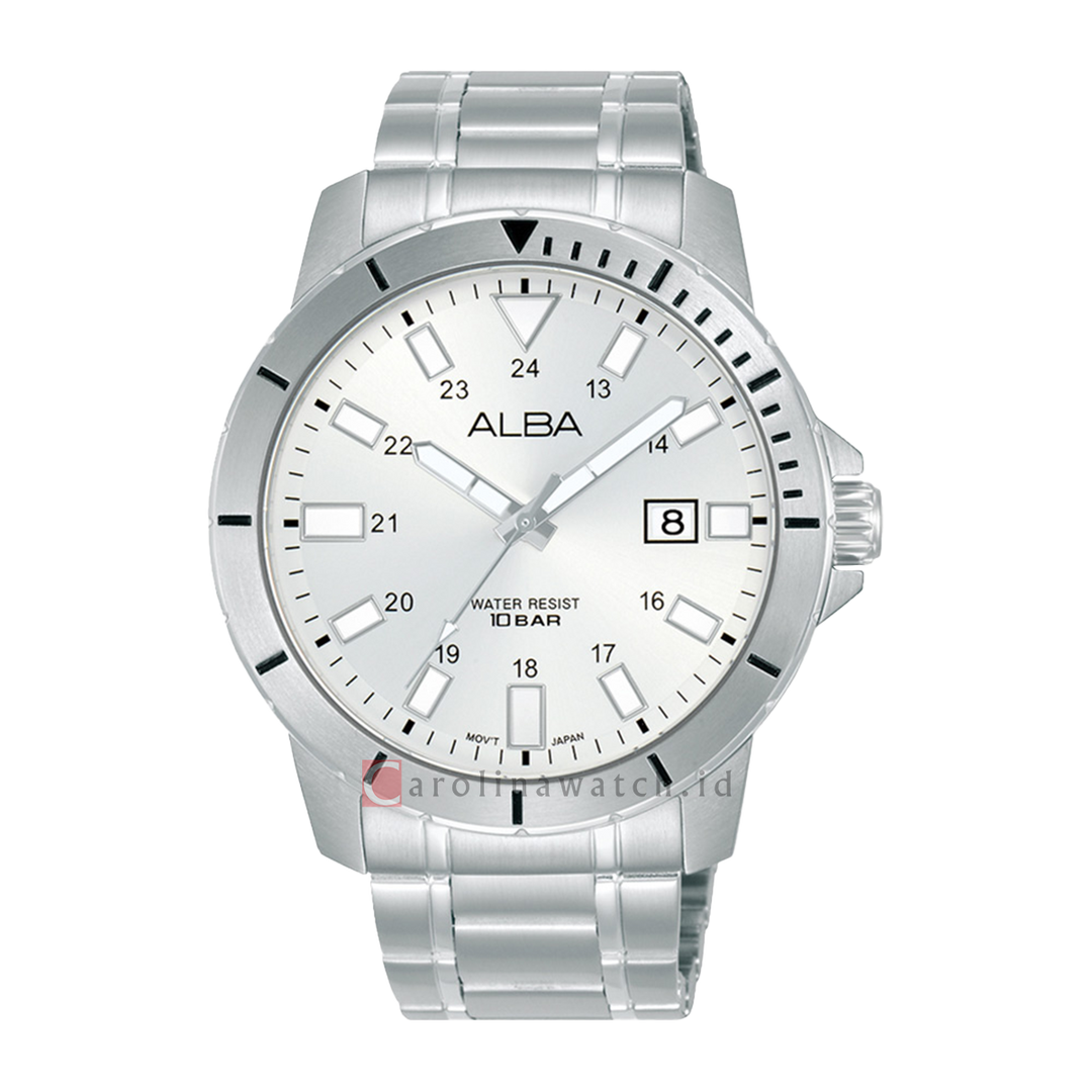 Jam Tangan ALBA Active AS9R99X1 Men Silver Dial Stainless Steel Strap