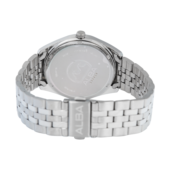 Jam Tangan ALBA Prestige AS9S15X1 Men Black Dial Stainless Steel Strap