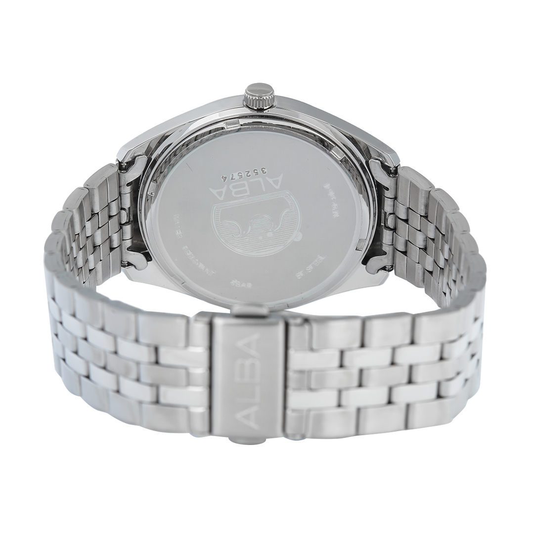 Jam Tangan ALBA Prestige AS9S17X1 Men Silver Dial Stainless Steel Strap