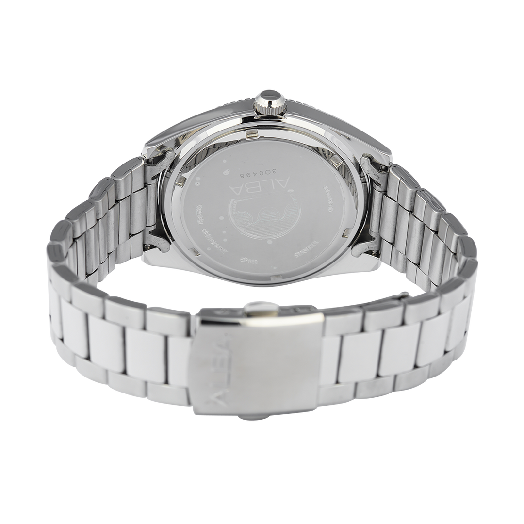 Jam Tangan ALBA Prestige AS9S67X1 Men Green Patterned Dial Stainless Steel Strap