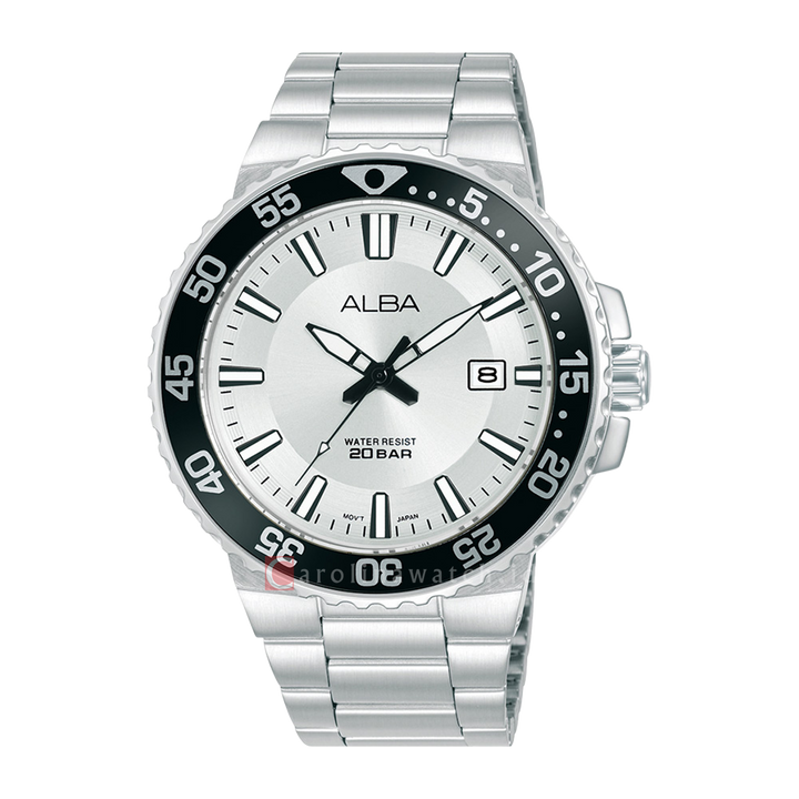 Jam Tangan ALBA Active AS9S89X1 Men Silver Dial Stainless Steel Strap