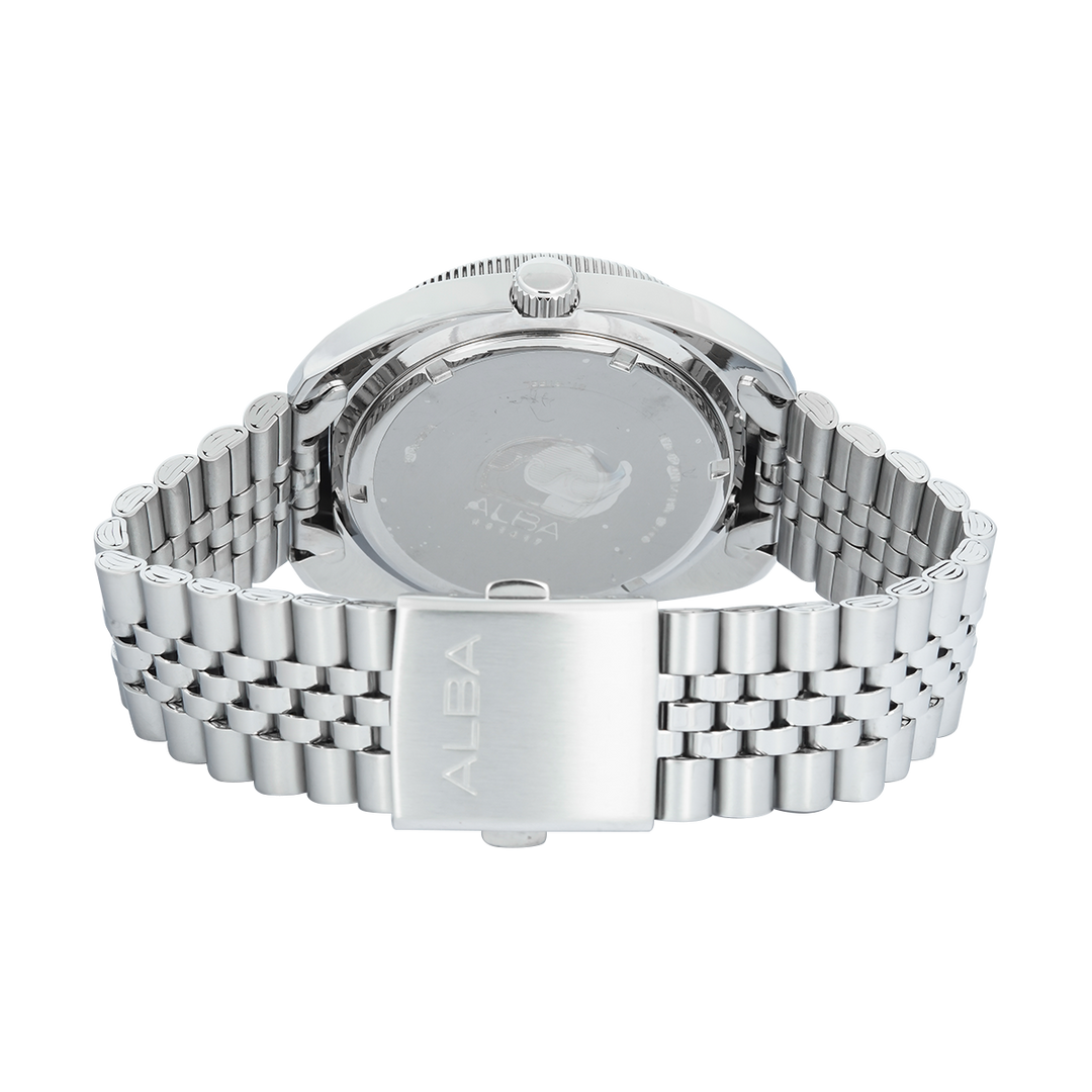 Jam Tangan ALBA Active AS9T87X1 Men Grey Dial Stainless Steel Strap