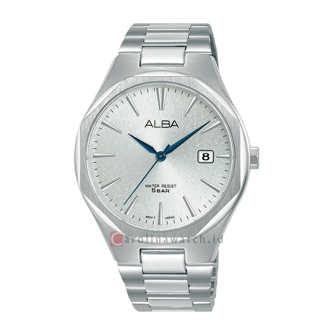 Jam Tangan ALBA AS9U61X1 Men Silver Dial Stainless Steel Strap