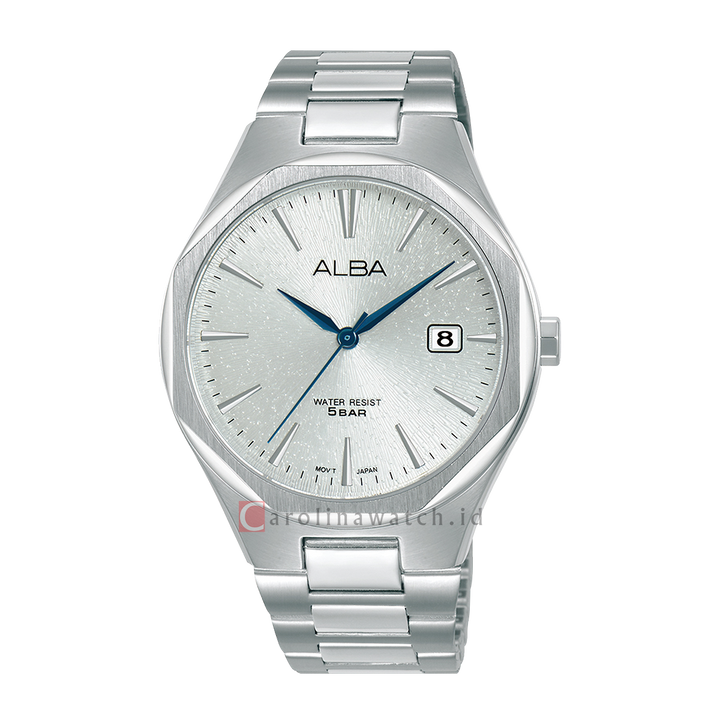 Jam Tangan ALBA AS9U61X1 Men Silver Dial Stainless Steel Strap