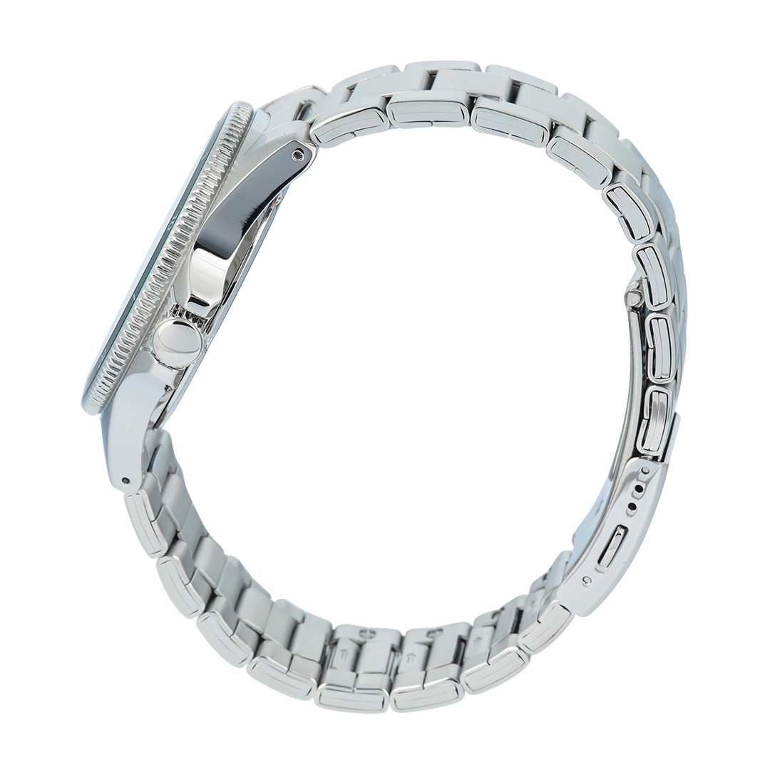 Jam Tangan Alba Active AS9V33X2 Men Green Dial Stainless Steel Wrap Bracelet with Additional Black PU Strap Included