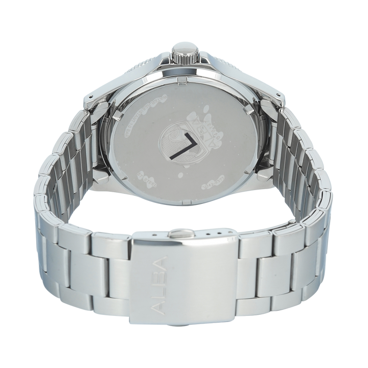 Jam Tangan Alba Active AS9V33X2 Men Green Dial Stainless Steel Wrap Bracelet with Additional Black PU Strap Included