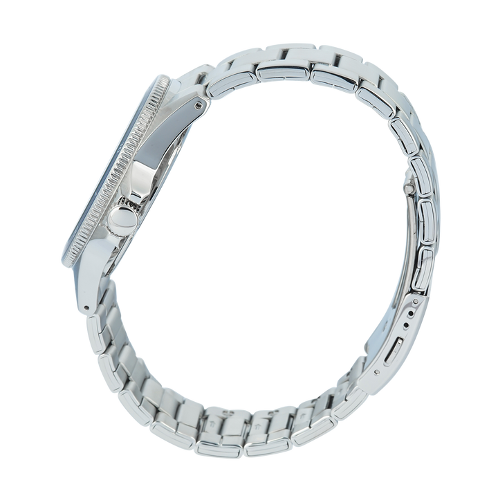 Jam Tangan Alba Active AS9V37X2 Men Black Dial Stainless Steel Wrap Bracelet with Additional Black PU Strap Included