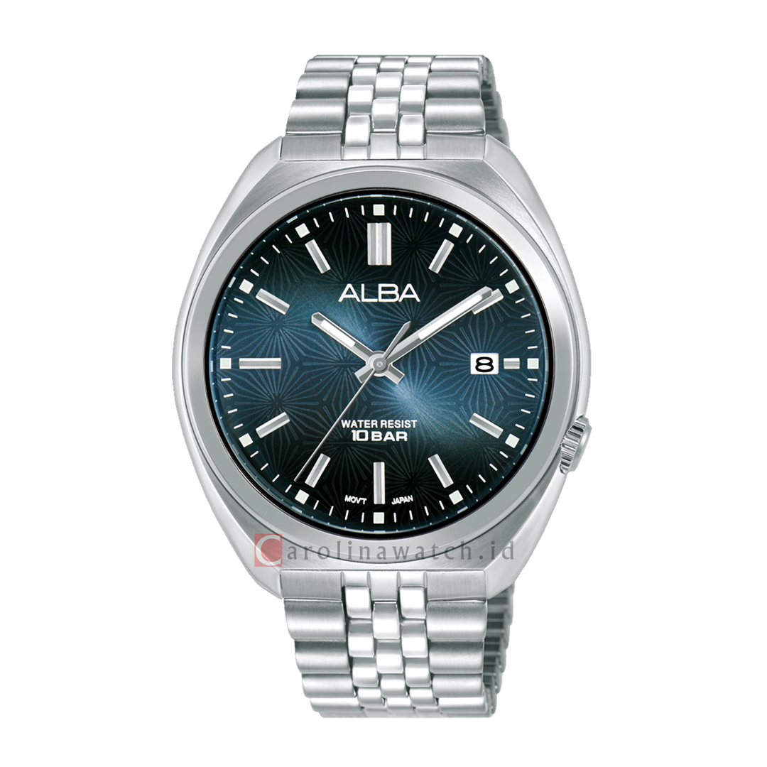 Jam Tangan Alba AS9W33X1 Men Blue Gradiation Dial Stainless Steel Strap