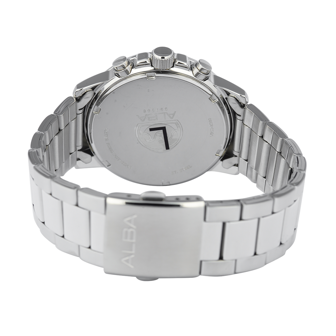 Jam Tangan ALBA Active AT3J51X1 Men Brown Dial Stainless Steel Strap
