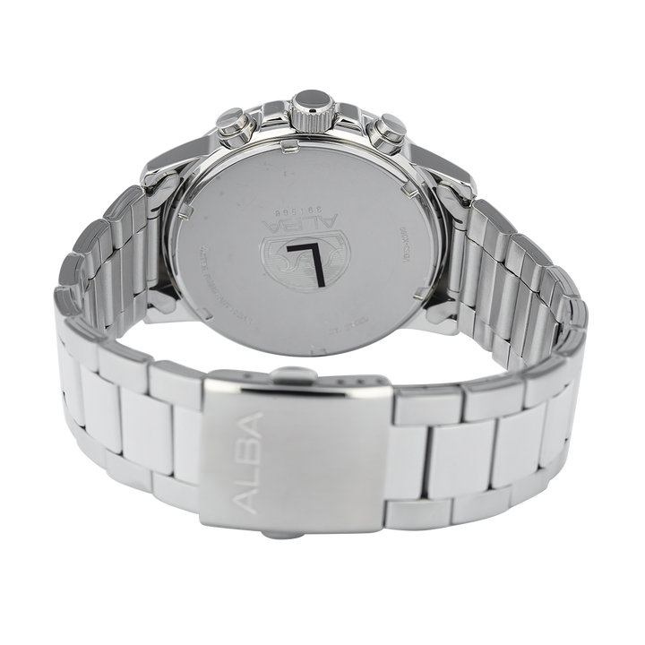 Jam Tangan ALBA Active AT3J51X1 Men Brown Dial Stainless Steel Strap