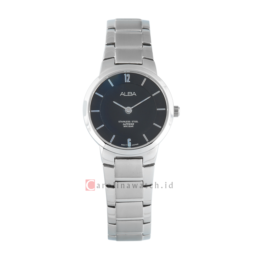 Jam Tangan ALBA ATAU91X1 Women Black Dial Stainless Steel Strap