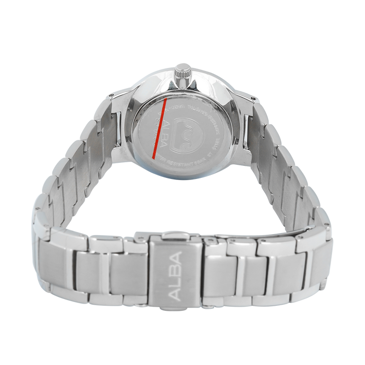 Jam Tangan ALBA ATAU91X1 Women Black Dial Stainless Steel Strap