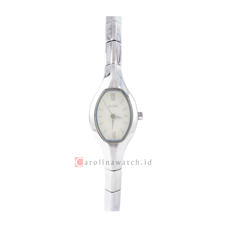 Jam Tangan Alba ATQF37X1 Women White Dial Stainless Steel Strap