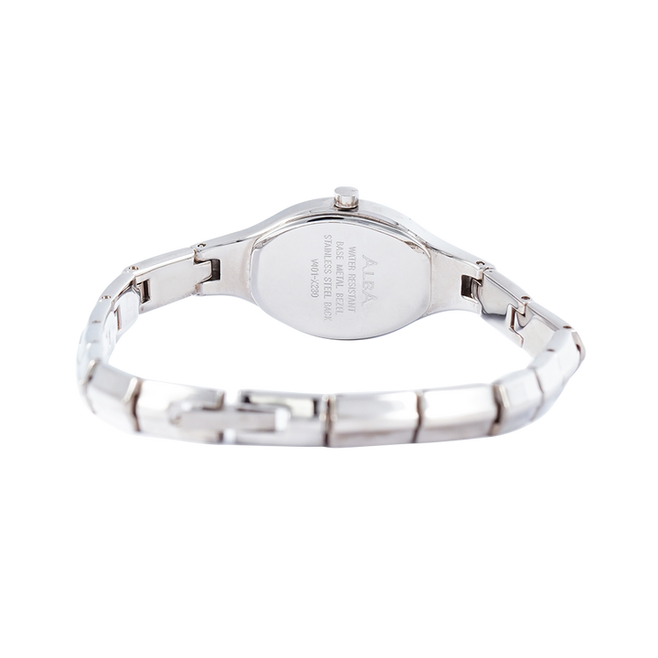 Jam Tangan Alba ATQF37X1 Women White Dial Stainless Steel Strap