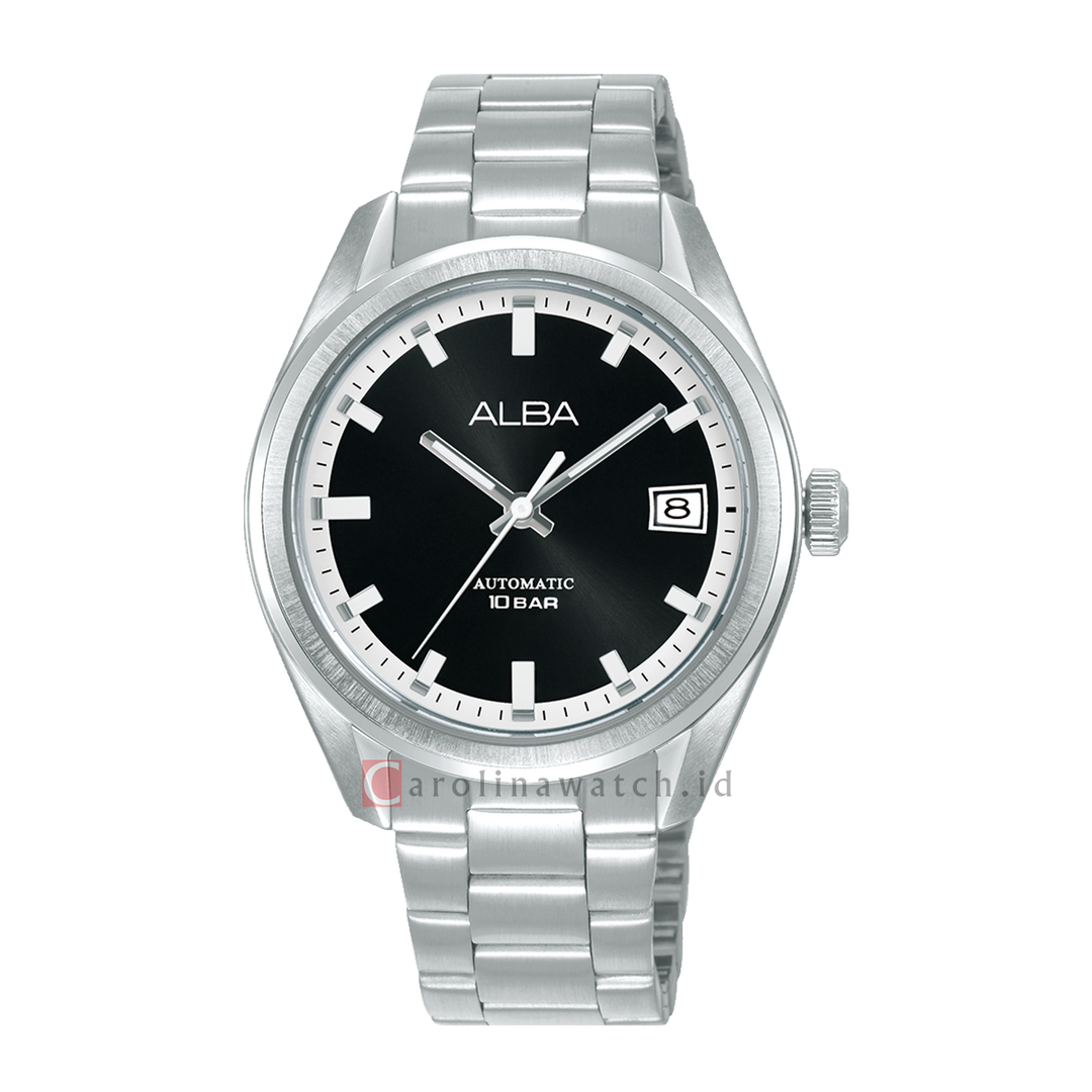 Jam Tangan Alba AU4095X1 Men Black Dial Stainless Steel Strap