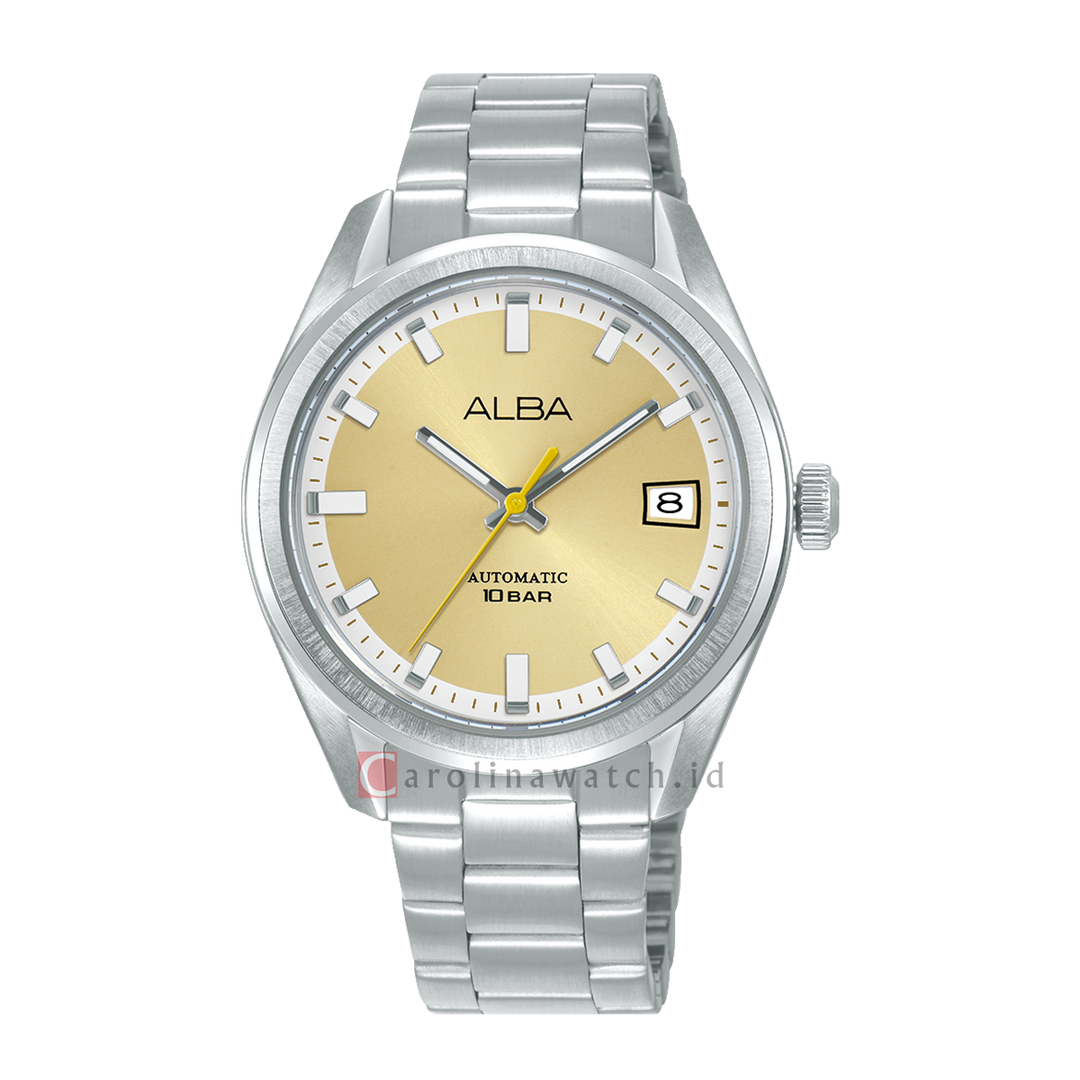 Jam Tangan Alba AU4101X1 Men Caramel Dial Stainless Steel Strap