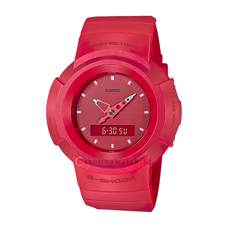 Jam Tangan Casio G-Shock AW-500BB-4E Men Digital Analog Dial Red Resin Band