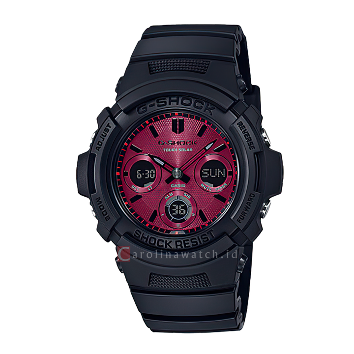 Jam Tangan Casio G-Shock AWR-M100SAR-1A Men Black Digital Analog Dial Black Resin Band