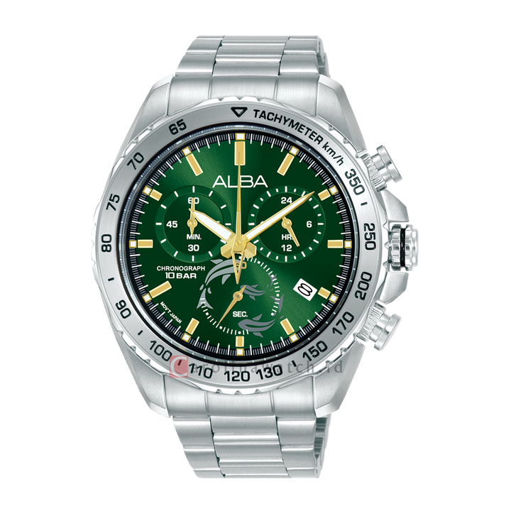 Jam Tangan Alba Signa AX7013X1 Men Green Dial Stainless Steel Strap