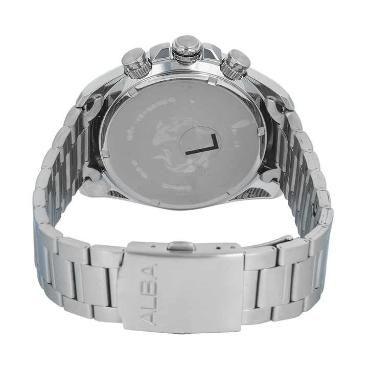 Jam Tangan Alba Signa AX7015X1 Men Blue Dial Stainless Steel Strap
