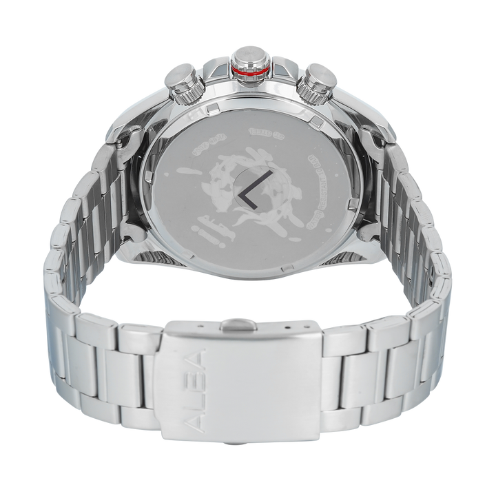 Jam Tangan Alba Signa AX7021X1 Men Silver White Dial Stainless Steel Strap