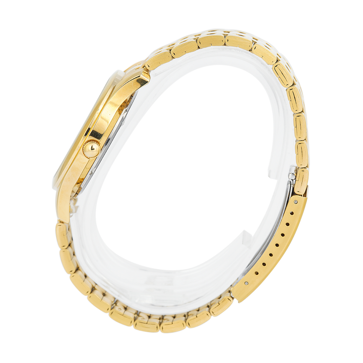 Jam Tangan Alba Prestige AXND40X1 Men White Dial Gold Stainless Steel Strap