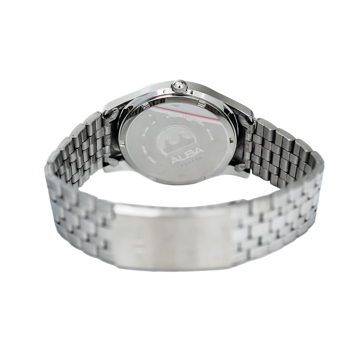 Jam Tangan Alba AXND53X1 Men White Dial Stainless Steel Strap