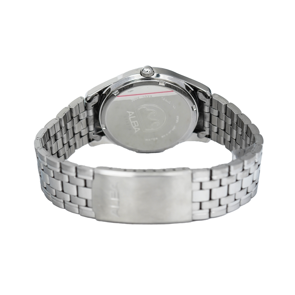 Jam Tangan Alba AXND55X1 Men Black Dial Stainless Steel Strap