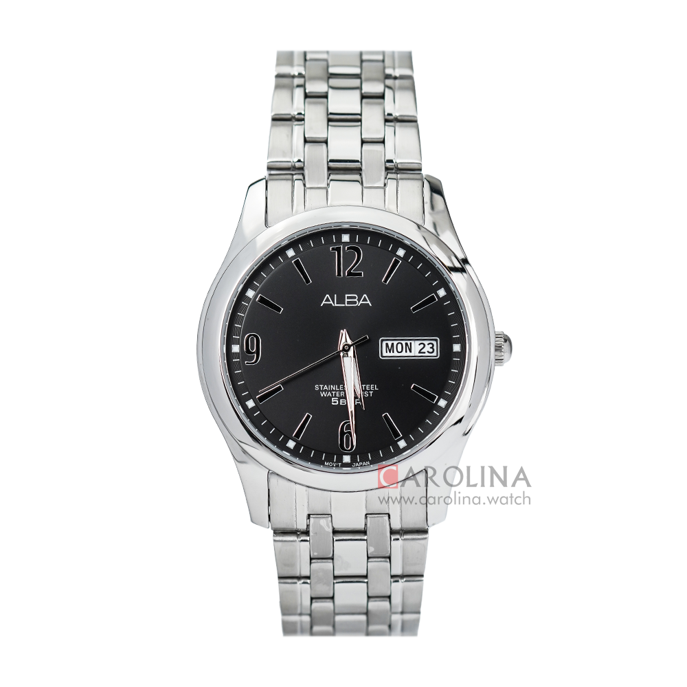 Jam Tangan Alba AXND61X1 Men Black Dial Stainless Steel