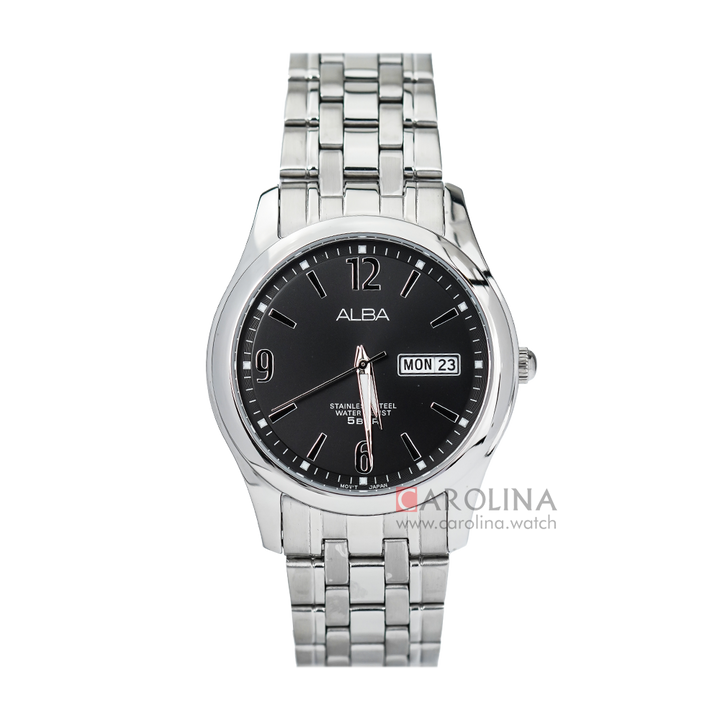 Jam Tangan Alba AXND61X1 Men Black Dial Stainless Steel