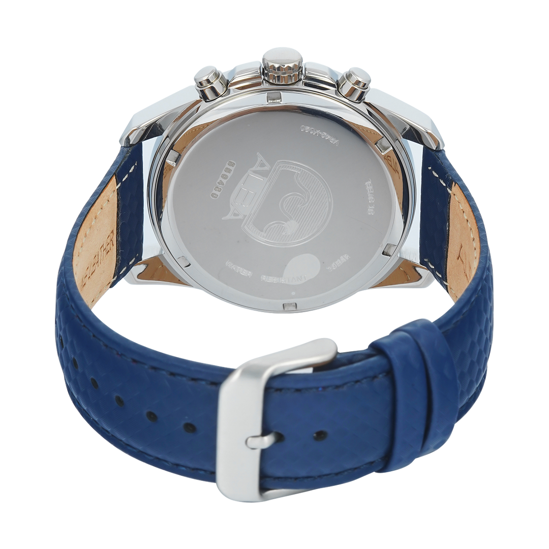 Jam Tangan Alba Active AZ5017X1 Men Blue Dial Blue Leather Strap