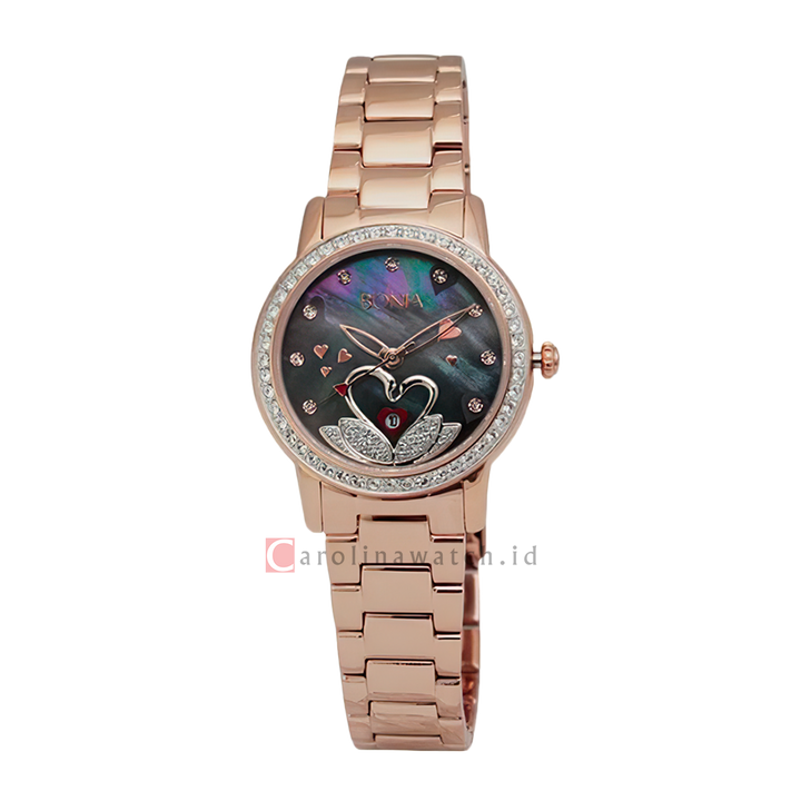 Jam Tangan BONIA B10107-2537S Women MOP Dial Gold Stainless Steel Strap