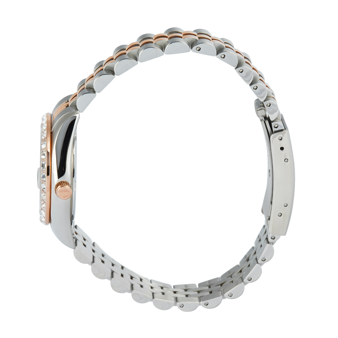 Jam Tangan BONIA B10553-4697S Women Noble Green Dial Dual Tone Stainless Steel Strap