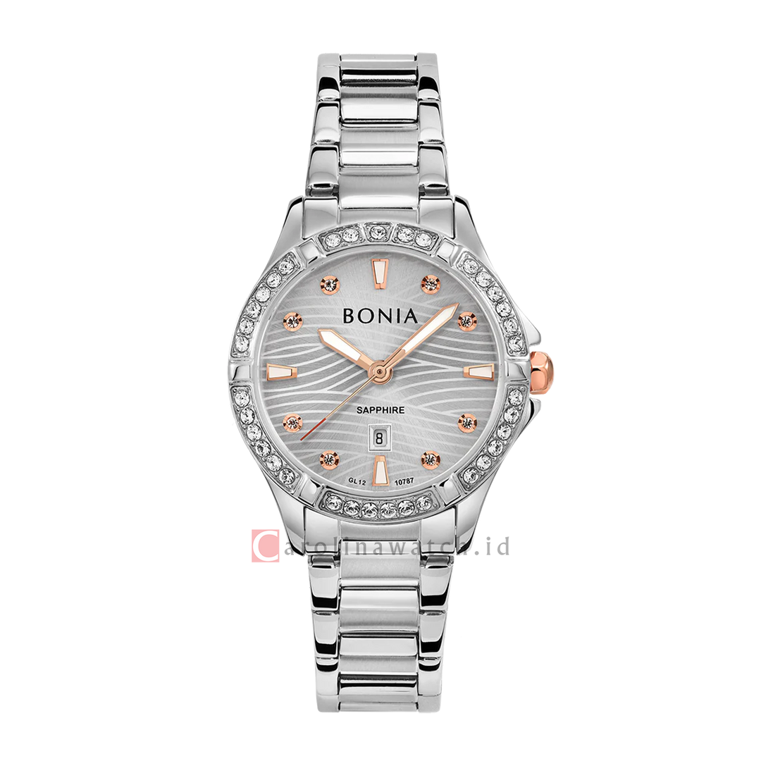 Jam Tangan BONIA B10787-2317S Women Silver Dial Stainless Steel Strap