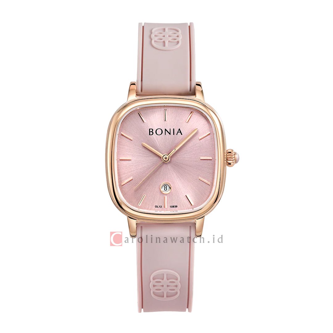 Jam Tangan BONIA La Luna B10839-2572 Women Pink Dial Pink Silicon Strap
