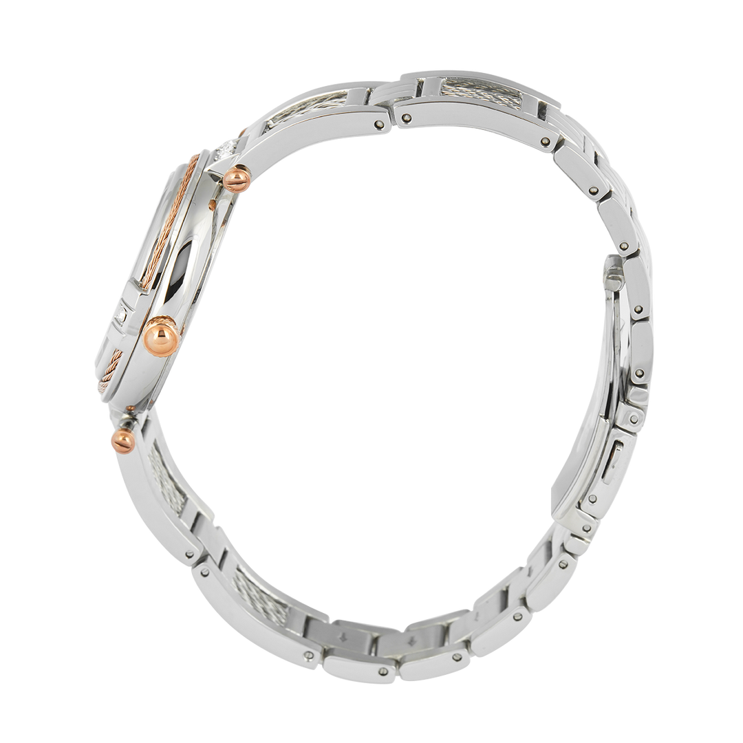 Jam Tangan BONIA Elegance B10849-2617S Women Silver Dial Stainless Steel Band