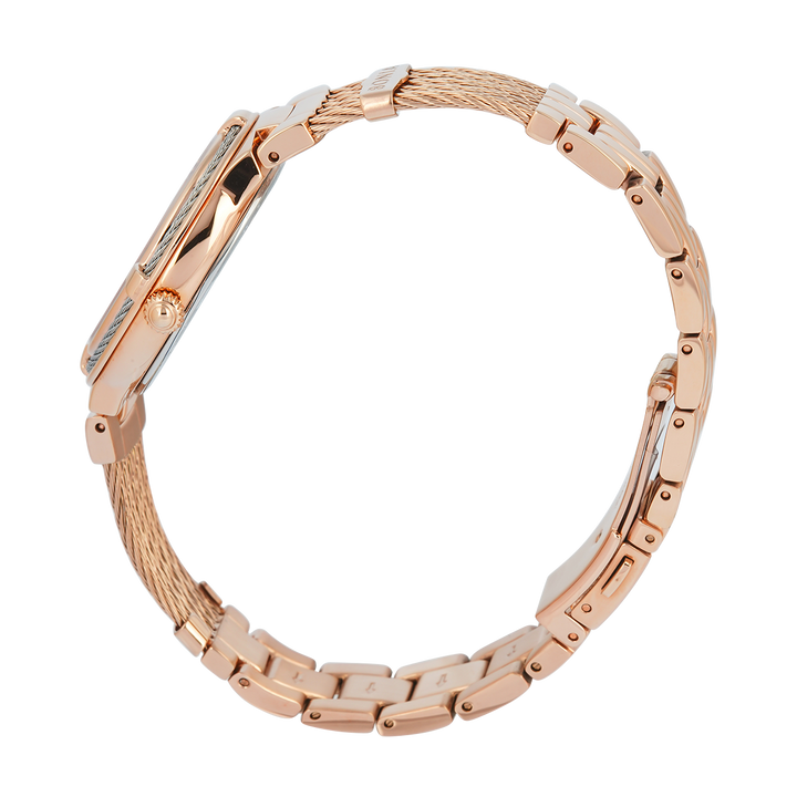 Jam Tangan BONIA B10851-2517 Women Silver Dial Rose Gold Stainless Steel Strap