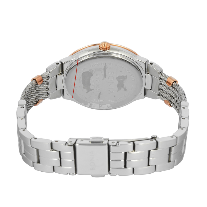 Jam Tangan BONIA B10851-2617 Women Silver Dial Stainless Steel Strap