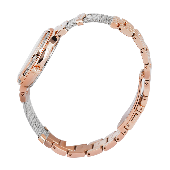 Jam Tangan BONIA B10852-2517 Women Silver Dial Rose Gold Stainless Steel Strap