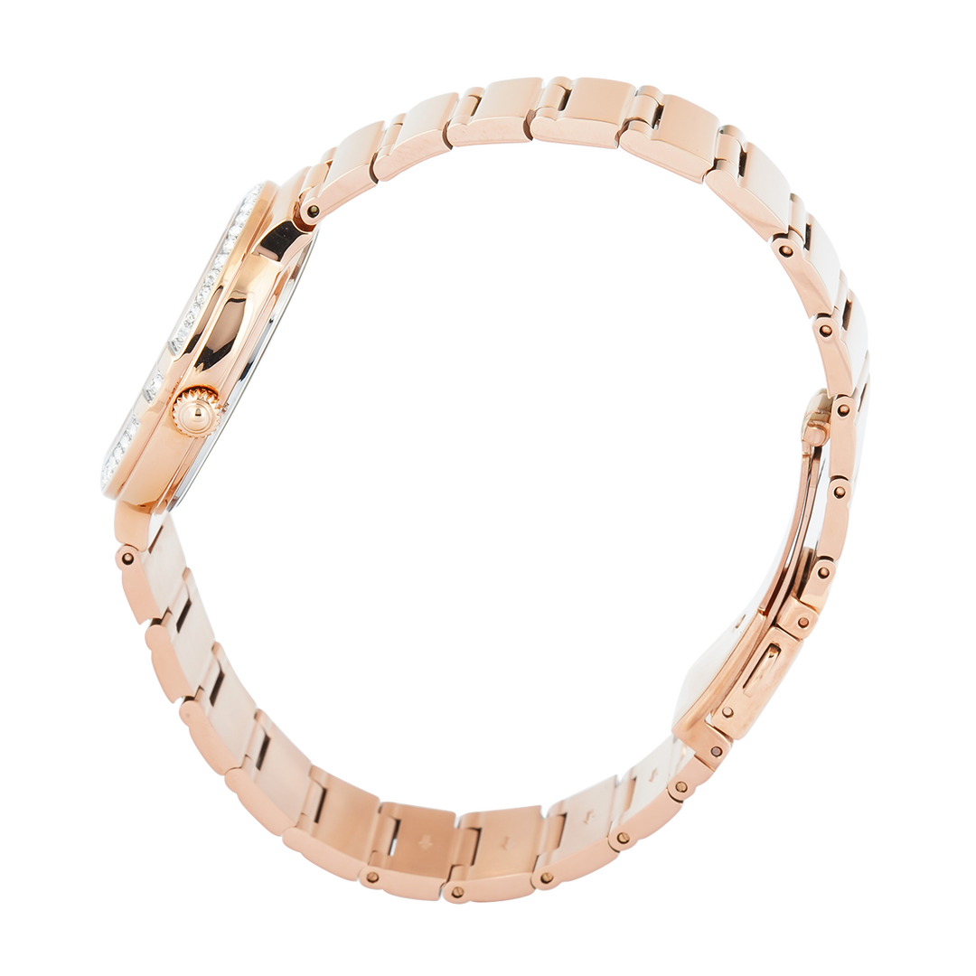 Jam Tangan BONIA Elegance B10854-2517S Women Silver Dial Rose Gold Stainless Steel Strap