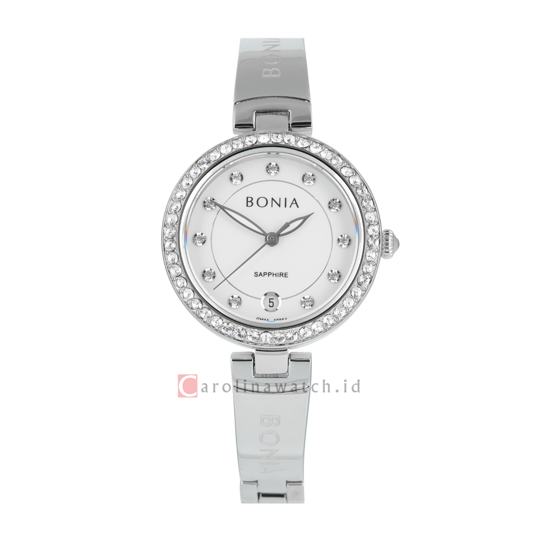 Jam Tangan BONIA Elegance B10864-2317S Women White Dial Stainless Steel Strap