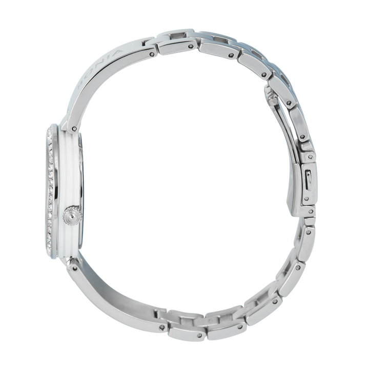 Jam Tangan BONIA Elegance B10864-2317S Women White Dial Stainless Steel Strap