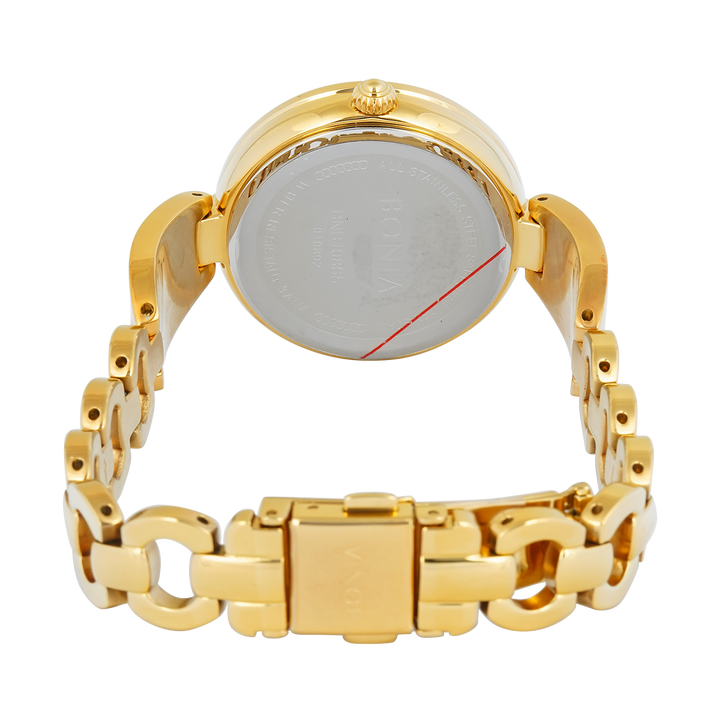 Jam Tangan BONIA Elegance B10865-2217S Women Silver Dial Dual Tone Stainless Steel Strap