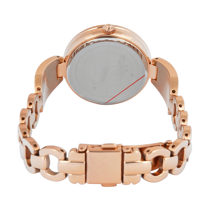 Jam Tangan BONIA Elegance B10865-2567S Women Red Dial Dual Tone Stainless Steel Strap
